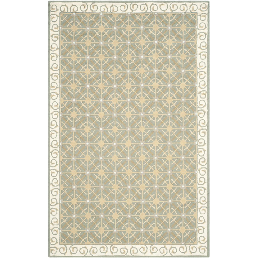 SAFAVIEH Newport NPT443A Hand-hooked Olive / Beige Rug Image 1