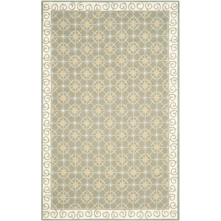 SAFAVIEH Newport NPT443A Hand-hooked Olive / Beige Rug Image 1