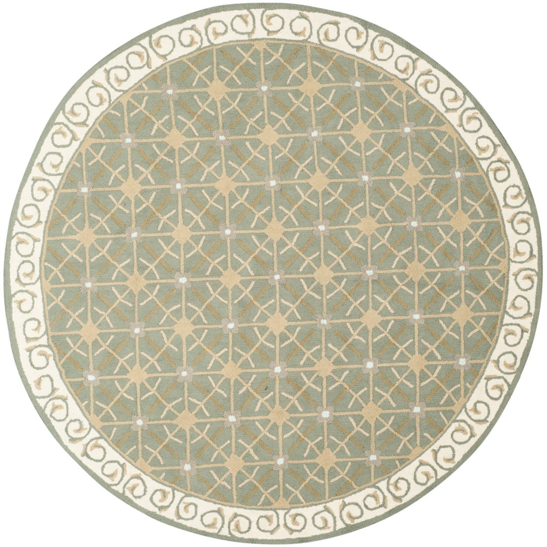 SAFAVIEH Newport NPT443A Hand-hooked Olive / Beige Rug Image 4