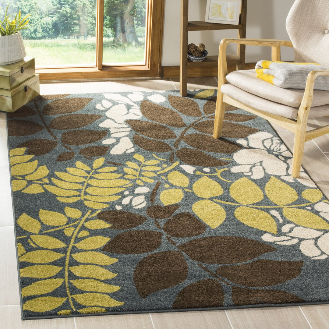 SAFAVIEH Newbury Collection NWB8698-6525 Blue / Brown Rug Image 1