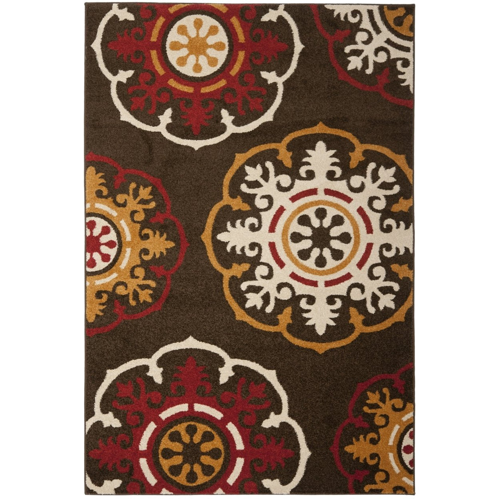 SAFAVIEH Newbury Collection NWB8699-2540 Brown / Red Rug Image 2