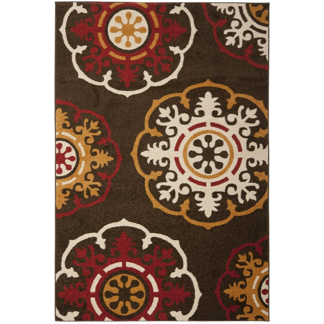 SAFAVIEH Newbury Collection NWB8699-2540 Brown / Red Rug Image 1