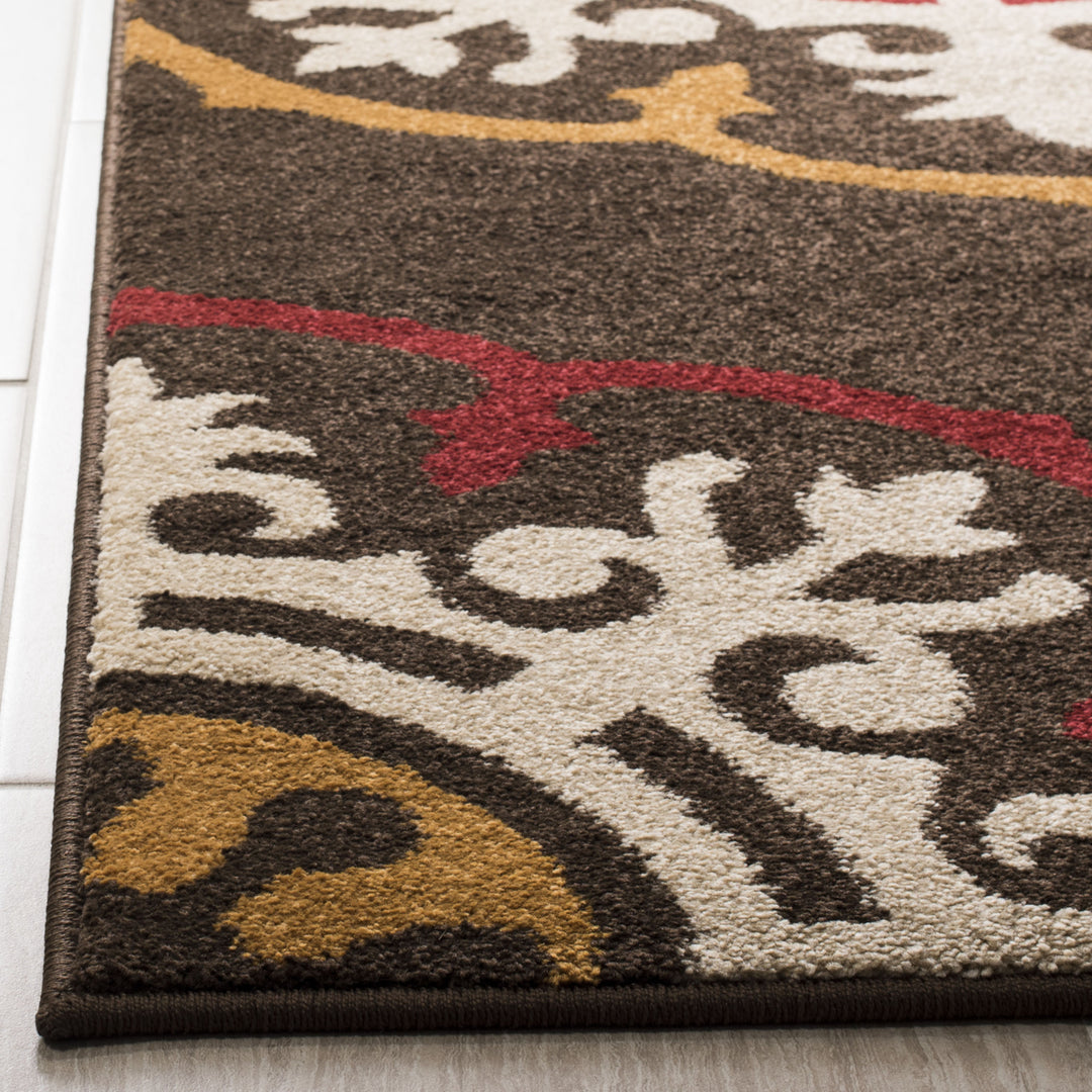 SAFAVIEH Newbury Collection NWB8699-2540 Brown / Red Rug Image 3