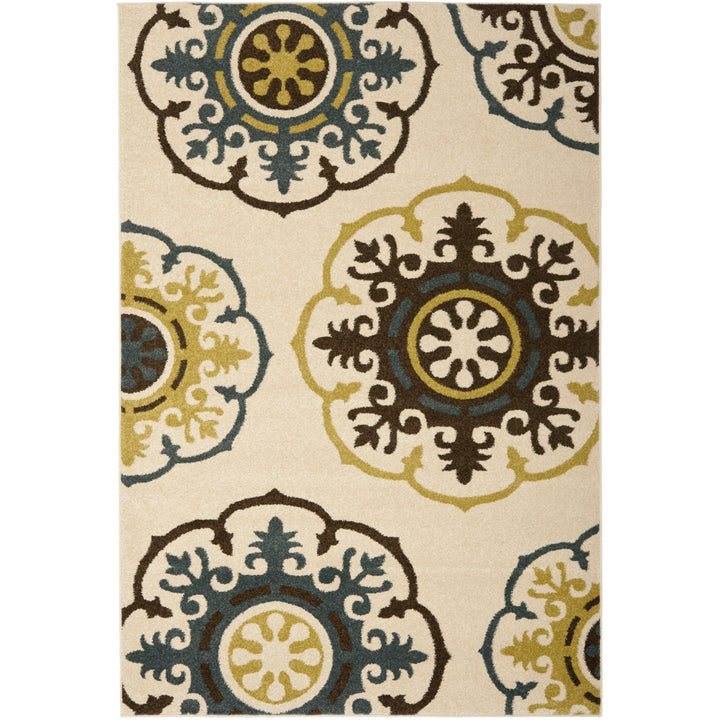 SAFAVIEH Newbury Collection NWB8699-1265 Ivory / Blue Rug Image 2