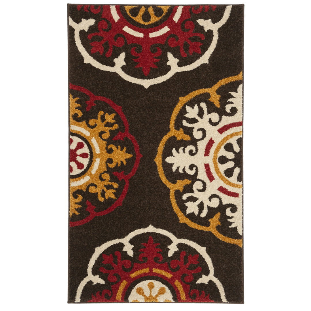 SAFAVIEH Newbury Collection NWB8699-2540 Brown / Red Rug Image 4