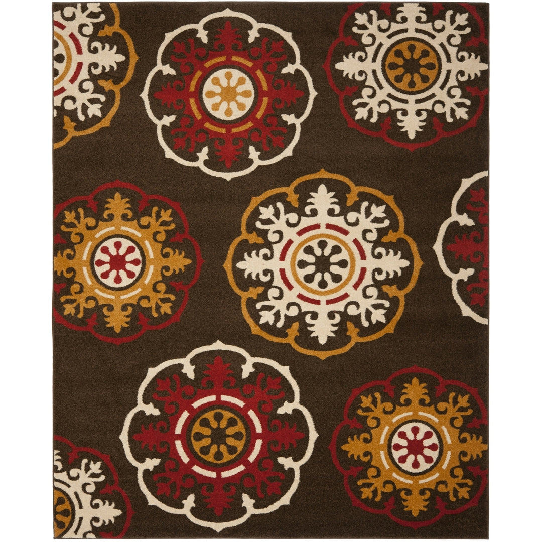 SAFAVIEH Newbury Collection NWB8699-2540 Brown / Red Rug Image 5