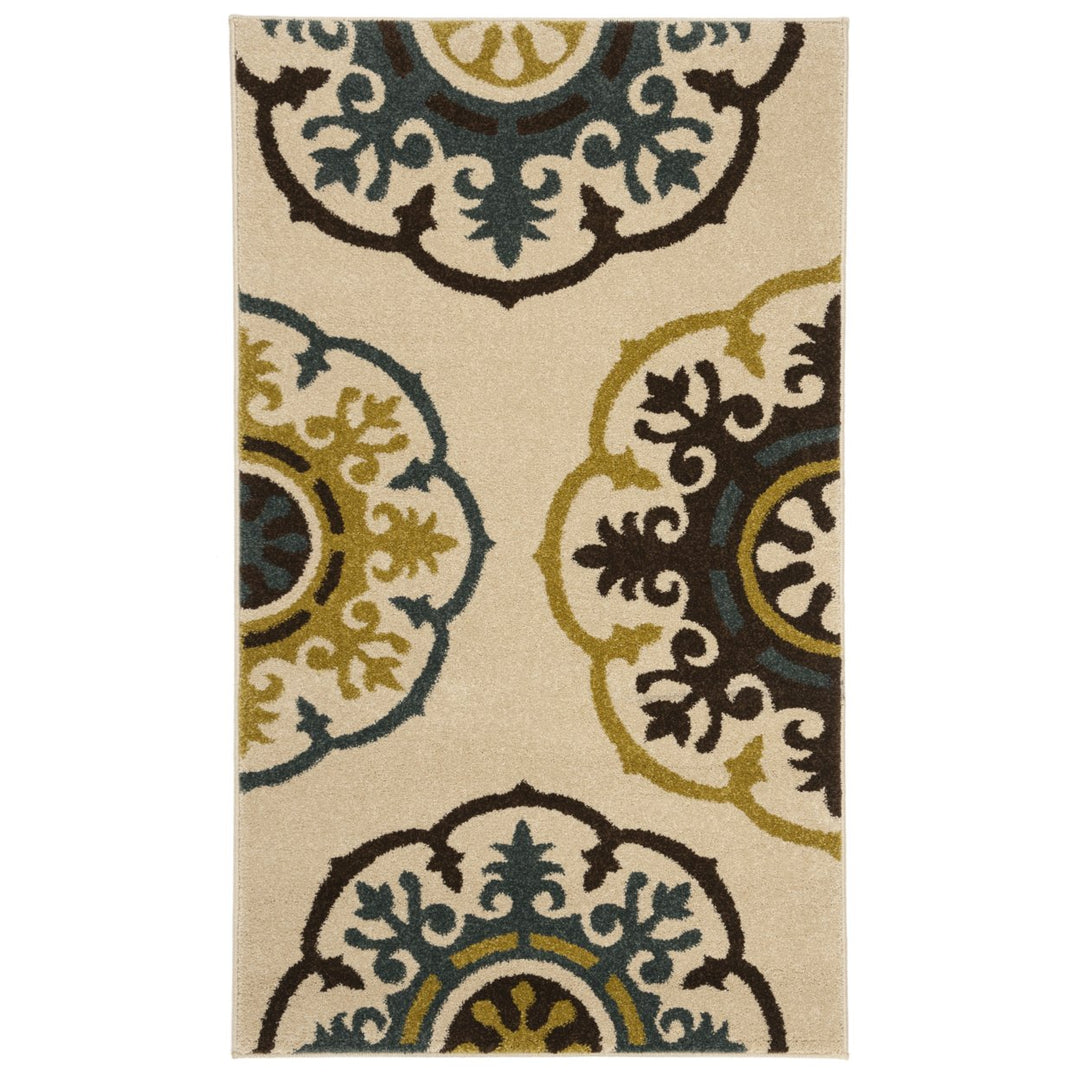 SAFAVIEH Newbury Collection NWB8699-1265 Ivory / Blue Rug Image 1