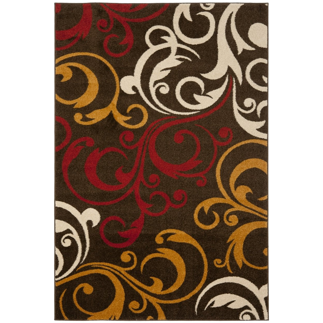 SAFAVIEH Newbury Collection NWB8703-2520 Brown / Gold Rug Image 1