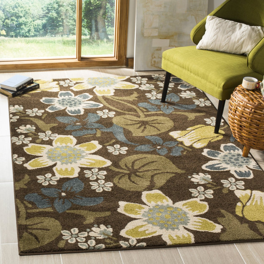 SAFAVIEH Newbury Collection NWB8706-2521 Brown / Blue Rug Image 1