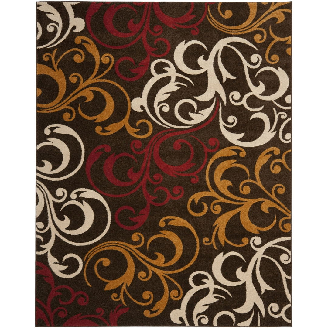 SAFAVIEH Newbury Collection NWB8703-2520 Brown / Gold Rug Image 4