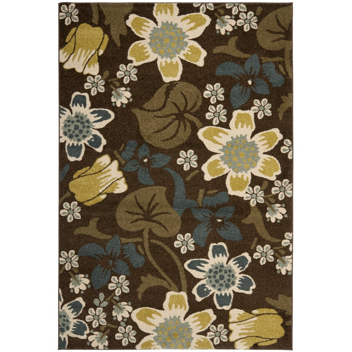 SAFAVIEH Newbury Collection NWB8706-2521 Brown / Blue Rug Image 4