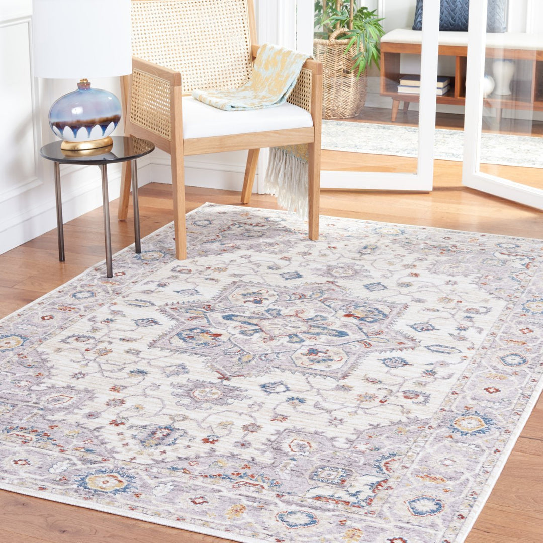 SAFAVIEH Olympia Collection OPA202F Grey / Ivory Rug Image 1