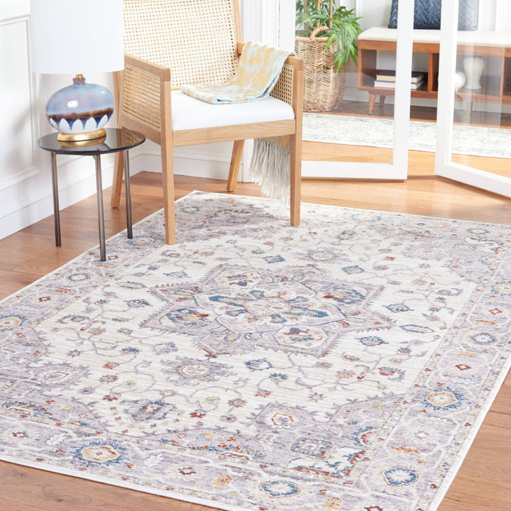 SAFAVIEH Olympia Collection OPA202F Grey / Ivory Rug Image 1