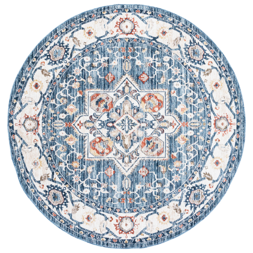 SAFAVIEH Olympia Collection OPA202N Blue / Ivory Rug Image 5