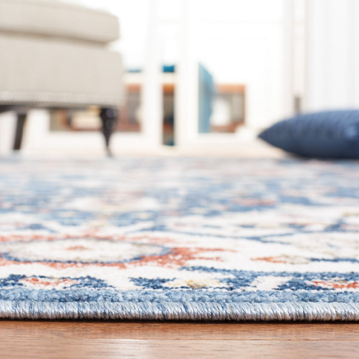 SAFAVIEH Olympia Collection OPA202N Blue / Ivory Rug Image 9