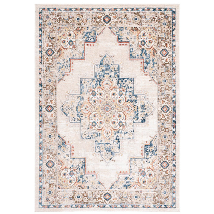 SAFAVIEH Olympia Collection OPA208B Beige / Blue Rug Image 1