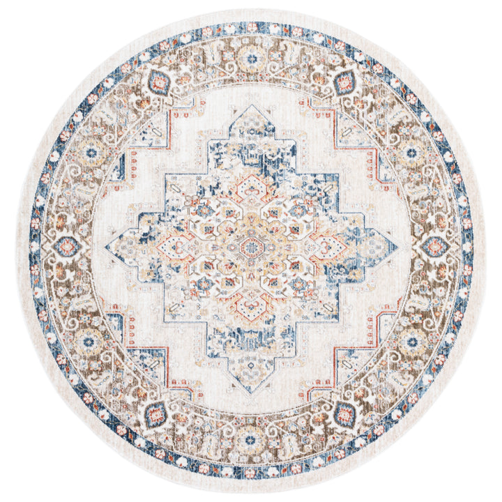 SAFAVIEH Olympia Collection OPA208B Beige / Blue Rug Image 5