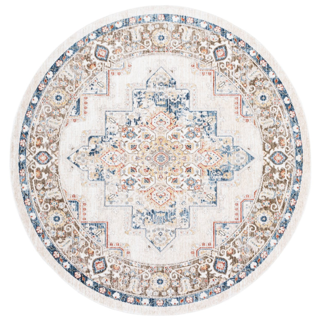 SAFAVIEH Olympia Collection OPA208B Beige / Blue Rug Image 1