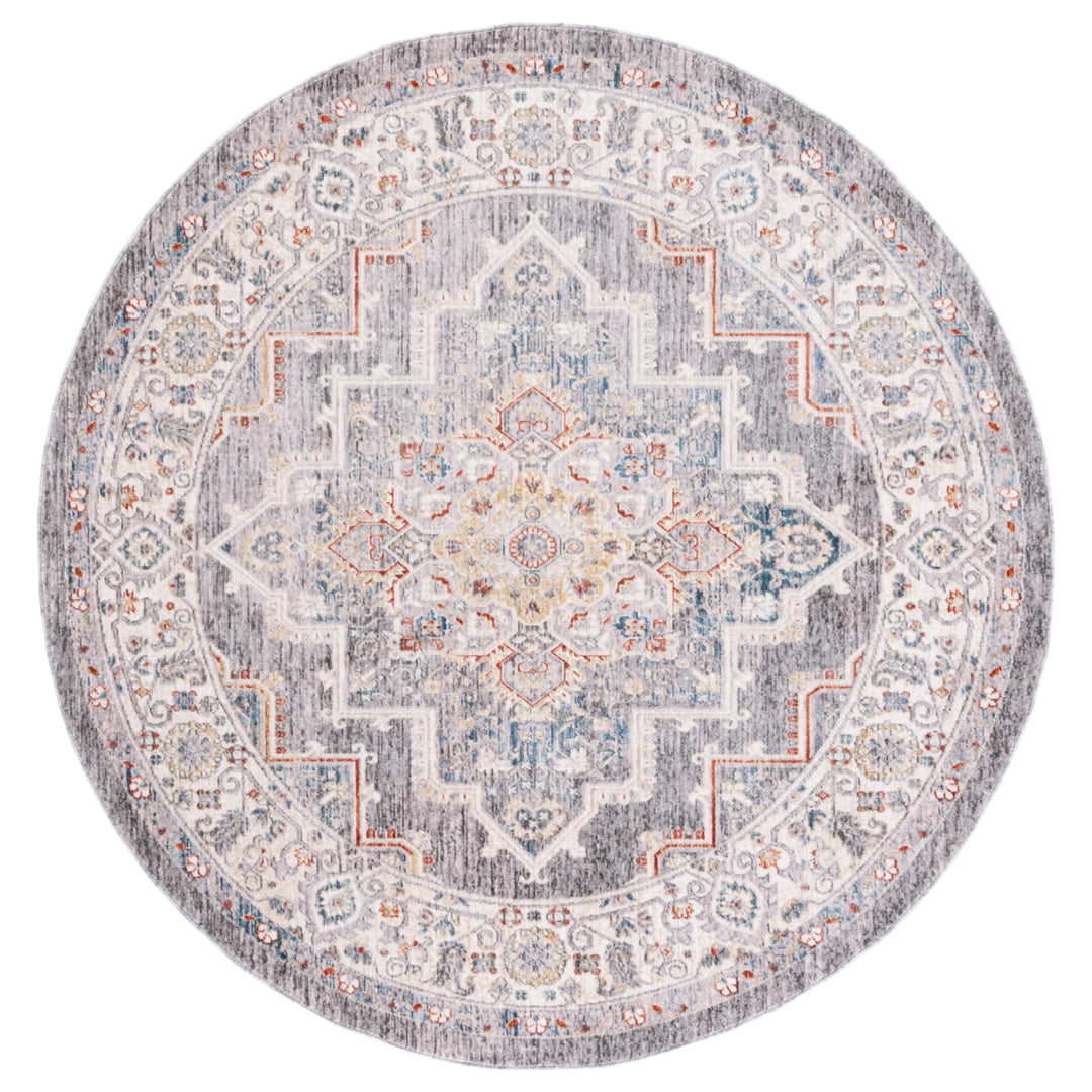 SAFAVIEH Olympia Collection OPA208F Dark Grey / Beige Rug Image 5