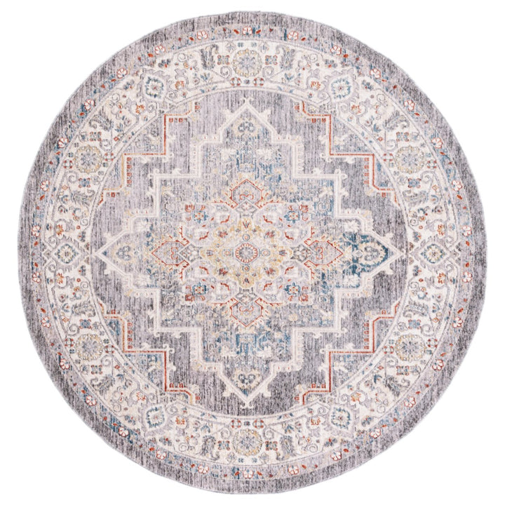 SAFAVIEH Olympia Collection OPA208F Dark Grey / Beige Rug Image 1