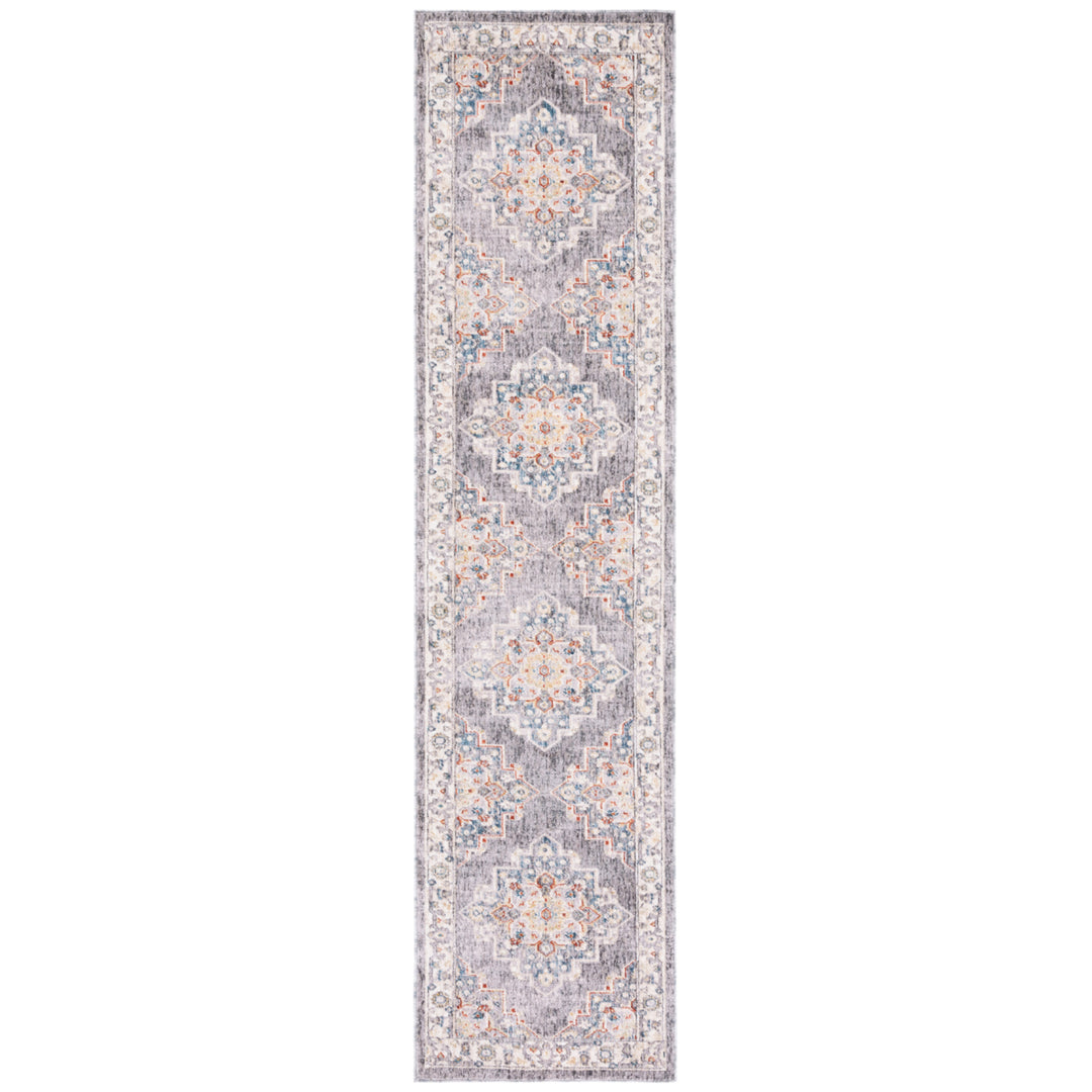 SAFAVIEH Olympia Collection OPA208F Dark Grey / Beige Rug Image 6