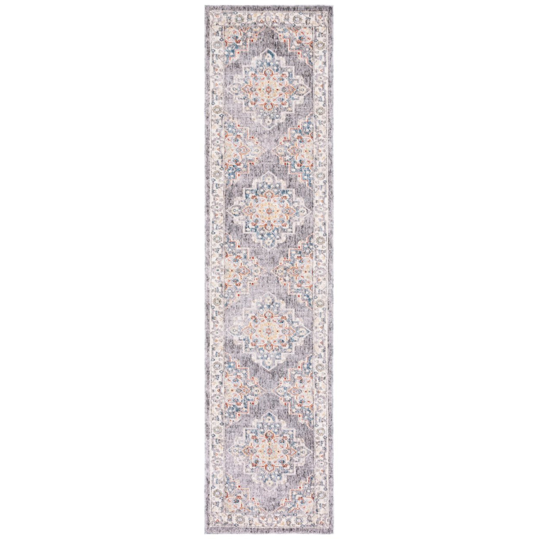 SAFAVIEH Olympia Collection OPA208F Dark Grey / Beige Rug Image 1