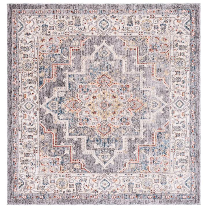 SAFAVIEH Olympia Collection OPA208F Dark Grey / Beige Rug Image 1