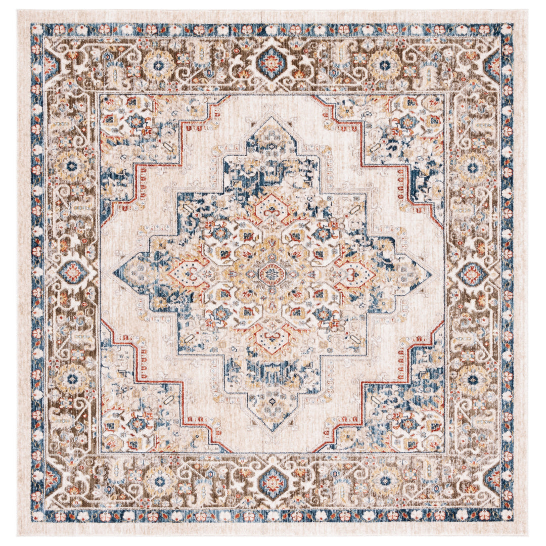 SAFAVIEH Olympia Collection OPA208B Beige / Blue Rug Image 7