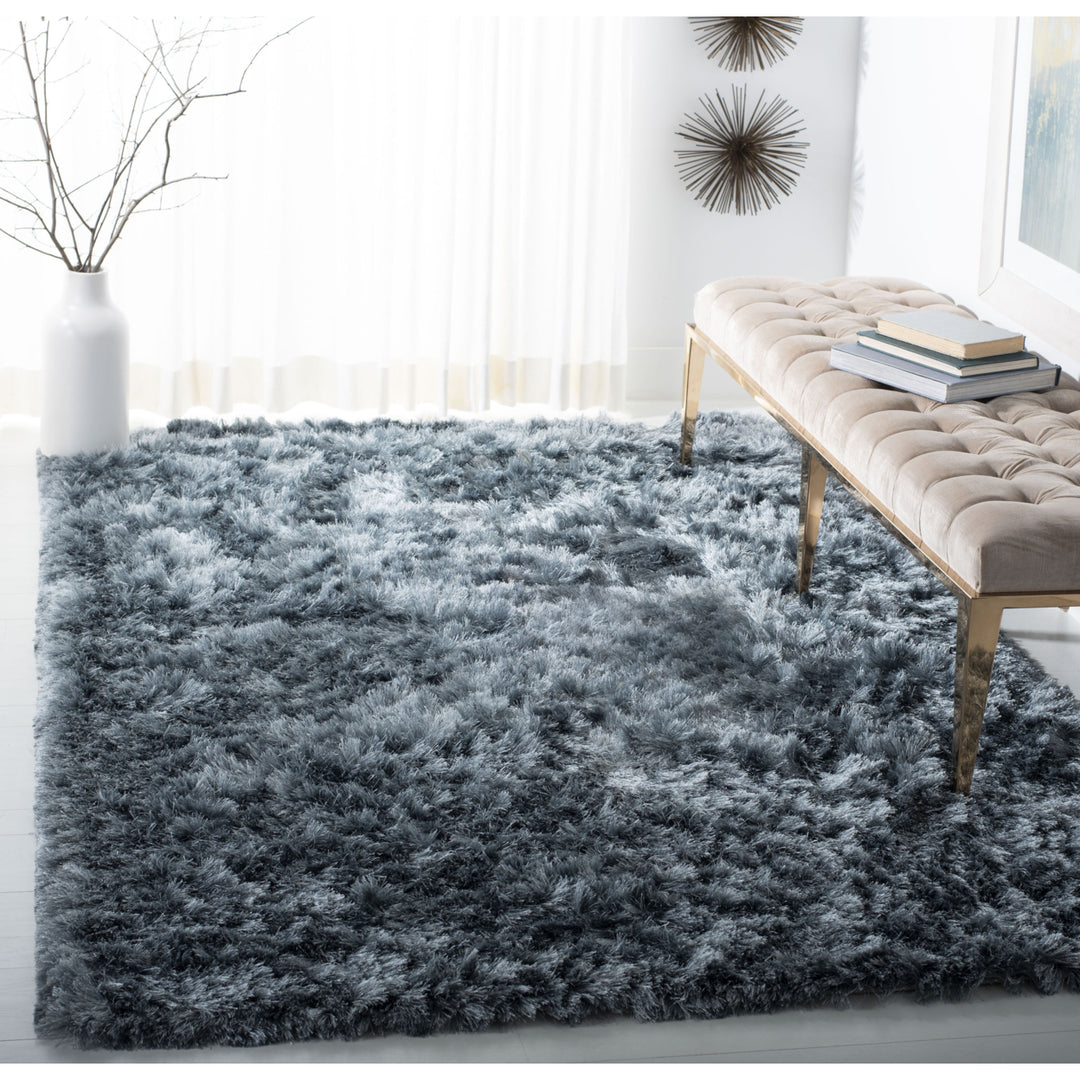 SAFAVIEH Ocean Shag Collection OCG101M Handmade Slate Rug Image 1