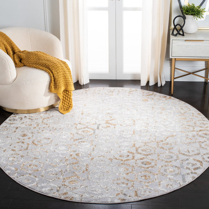 SAFAVIEH Orchard Collection ORC608F Grey / Gold Rug Image 2