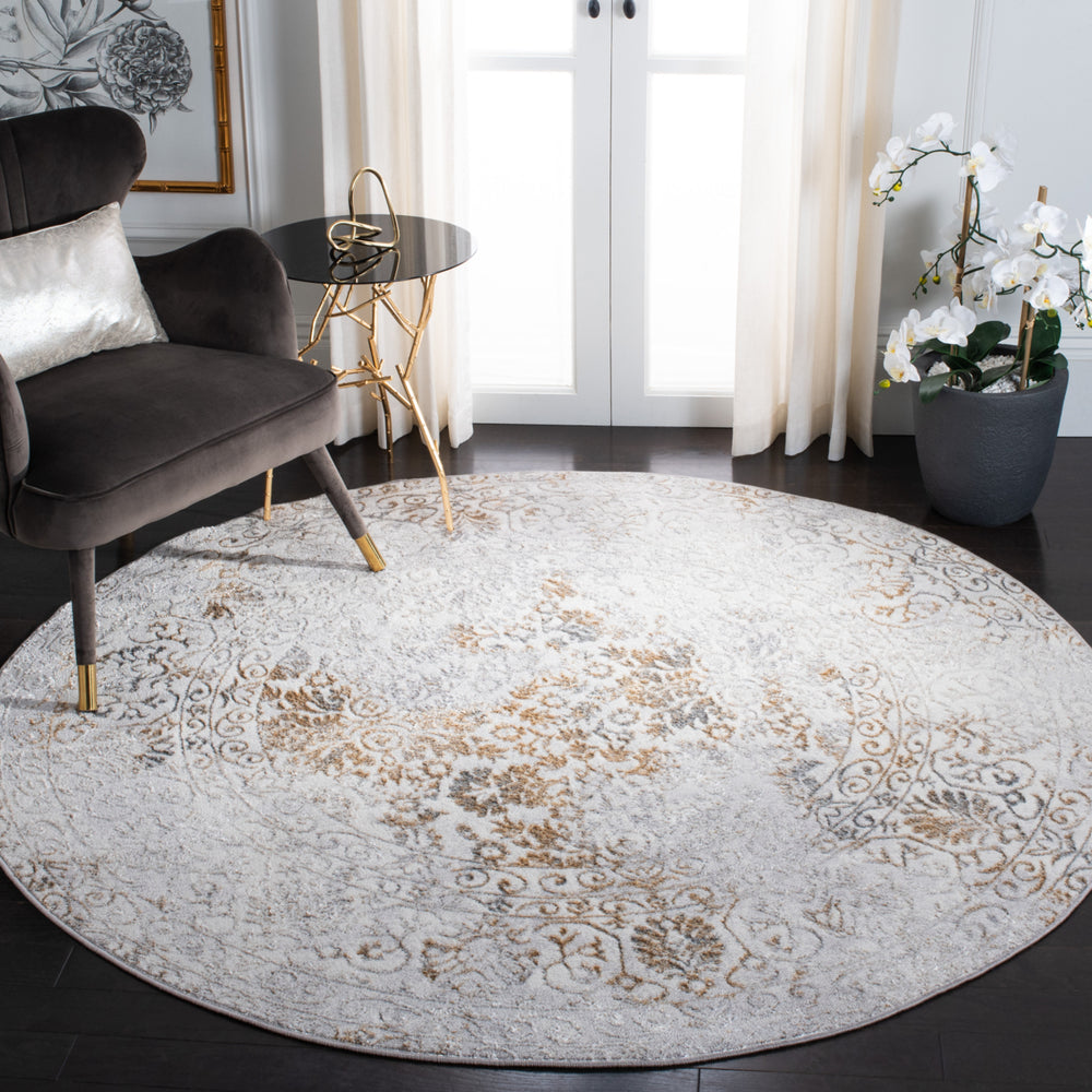 SAFAVIEH Orchard Collection ORC684G Grey / Gold Rug Image 2