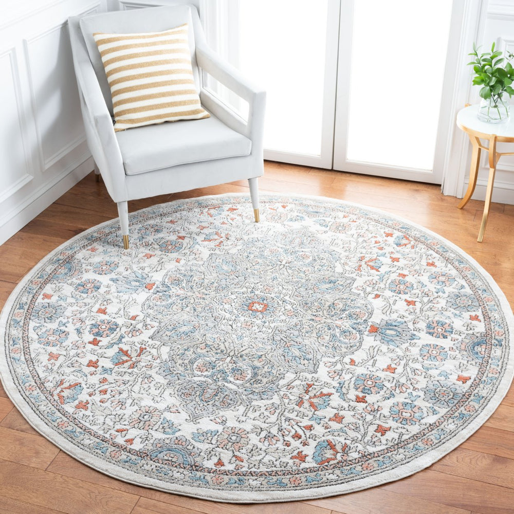 SAFAVIEH Oregon Collection ORE814F Grey / Ivory Rug Image 2