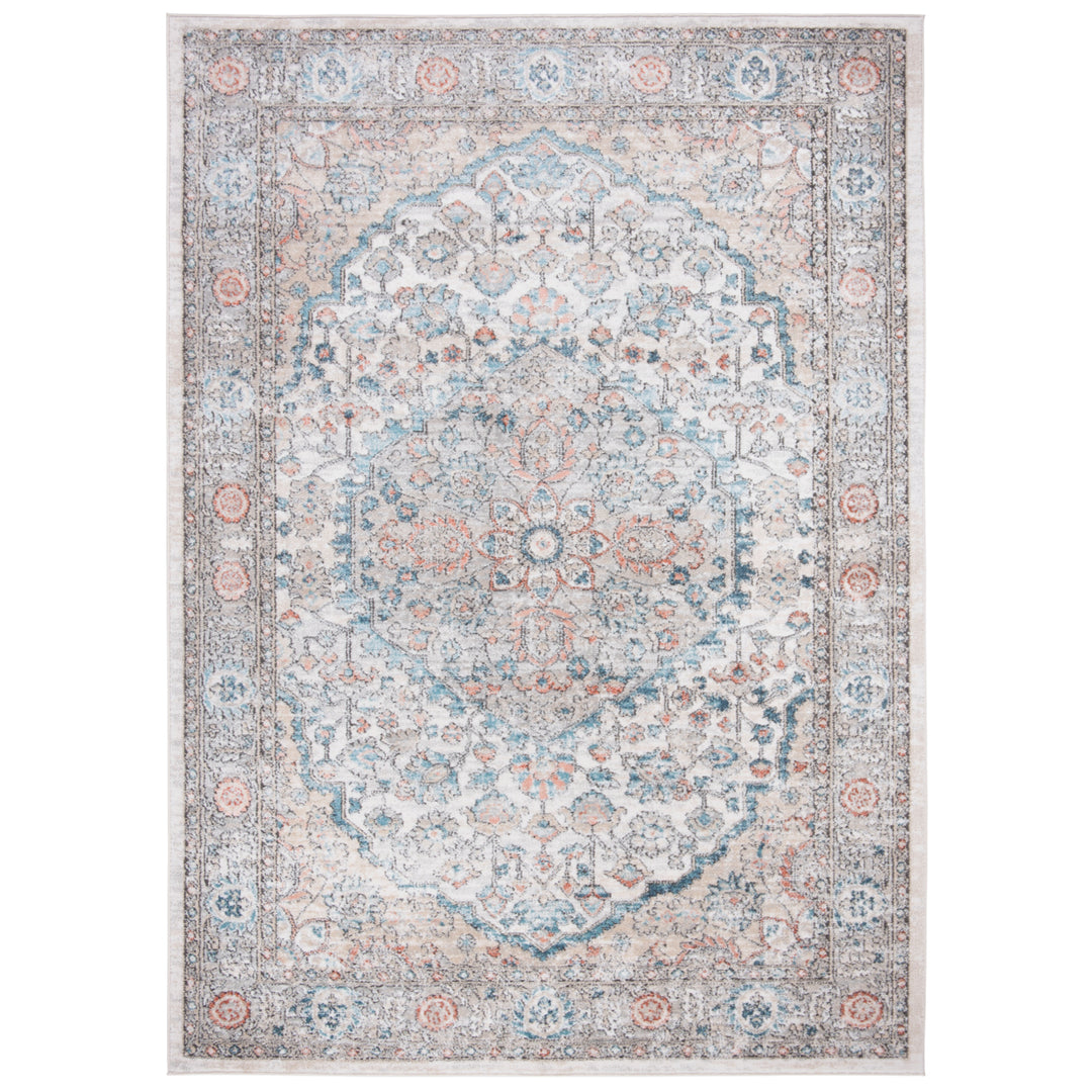 SAFAVIEH Oregon Collection ORE813F Grey / Blue Rug Image 4