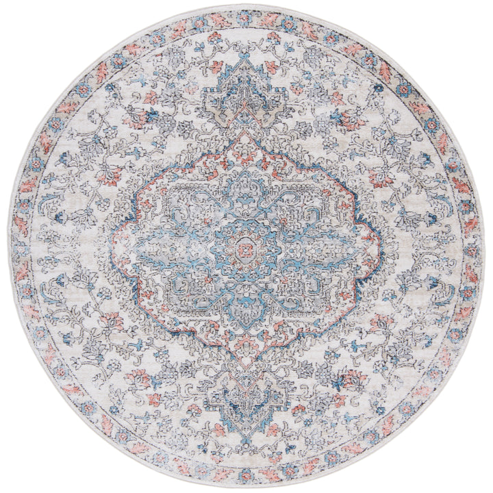 SAFAVIEH Oregon Collection ORE812F Grey / Blue Rug Image 4