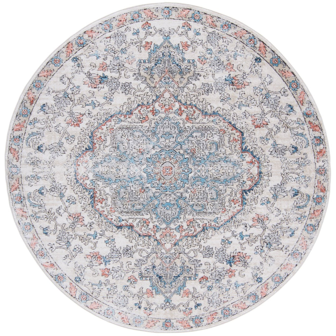 SAFAVIEH Oregon Collection ORE812F Grey / Blue Rug Image 1