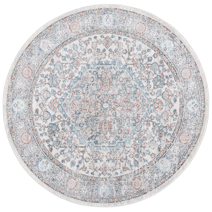 SAFAVIEH Oregon Collection ORE813F Grey / Blue Rug Image 5