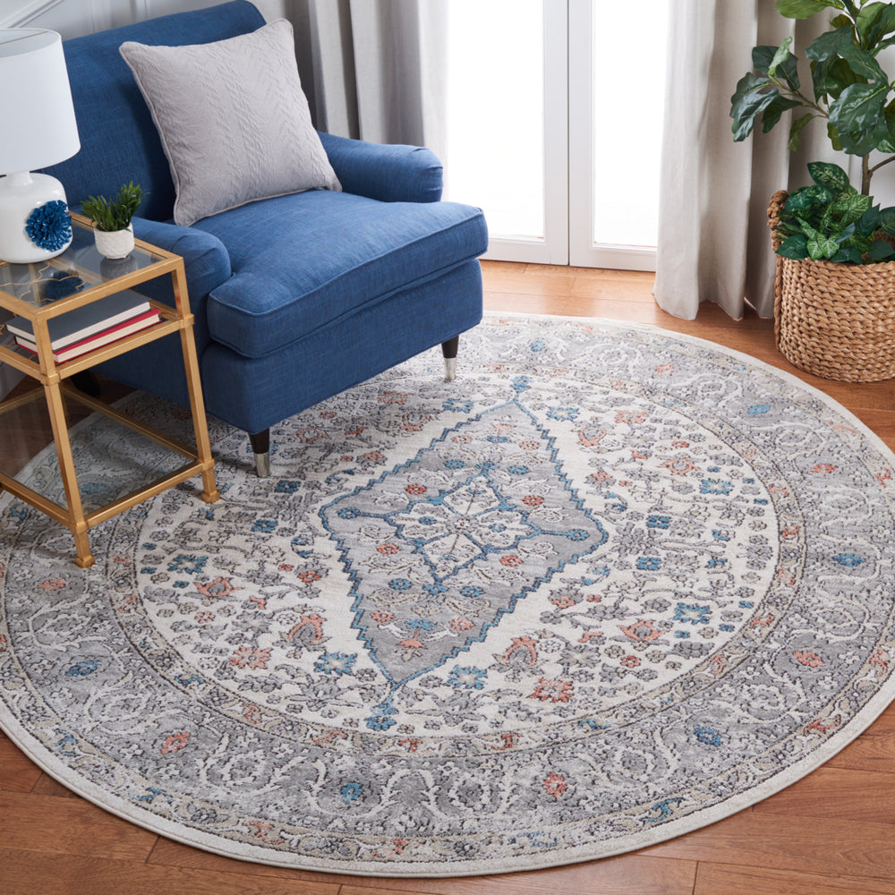 SAFAVIEH Oregon Collection ORE876F Grey / Ivory Rug Image 2