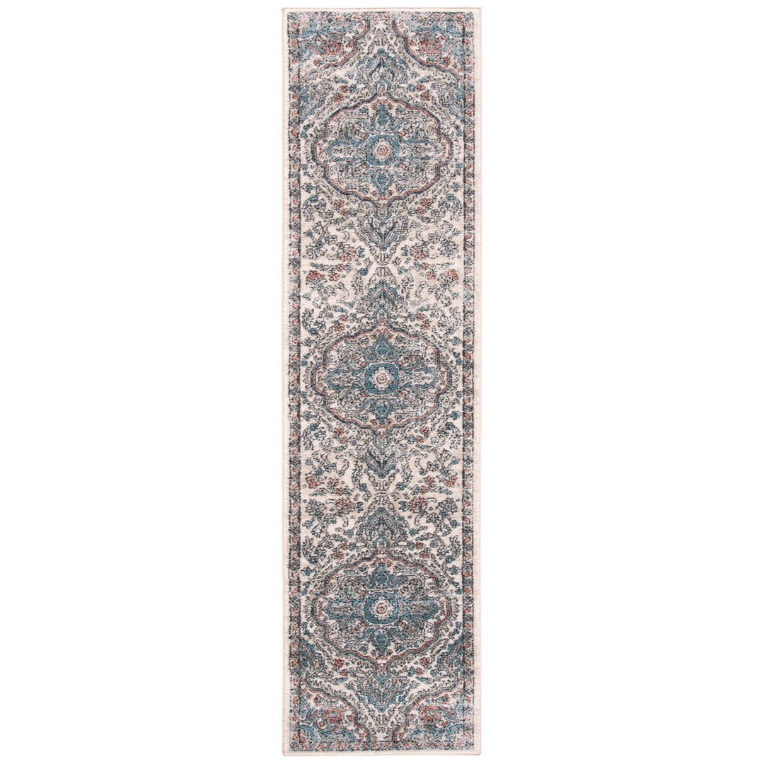 SAFAVIEH Oregon Collection ORE812F Grey / Blue Rug Image 1