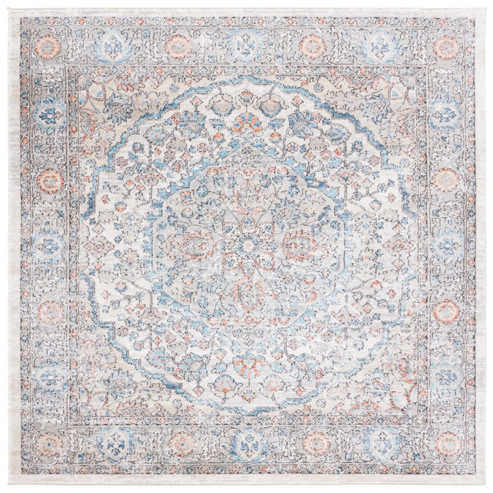 SAFAVIEH Oregon Collection ORE813F Grey / Blue Rug Image 6