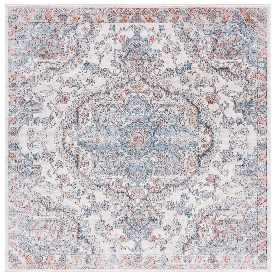 SAFAVIEH Oregon Collection ORE812F Grey / Blue Rug Image 6