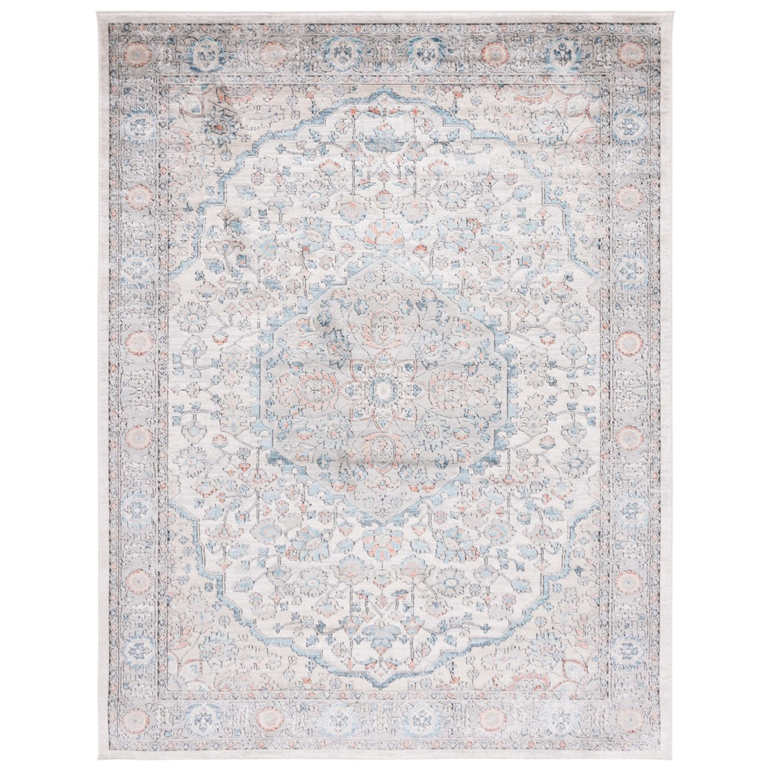 SAFAVIEH Oregon Collection ORE813F Grey / Blue Rug Image 7