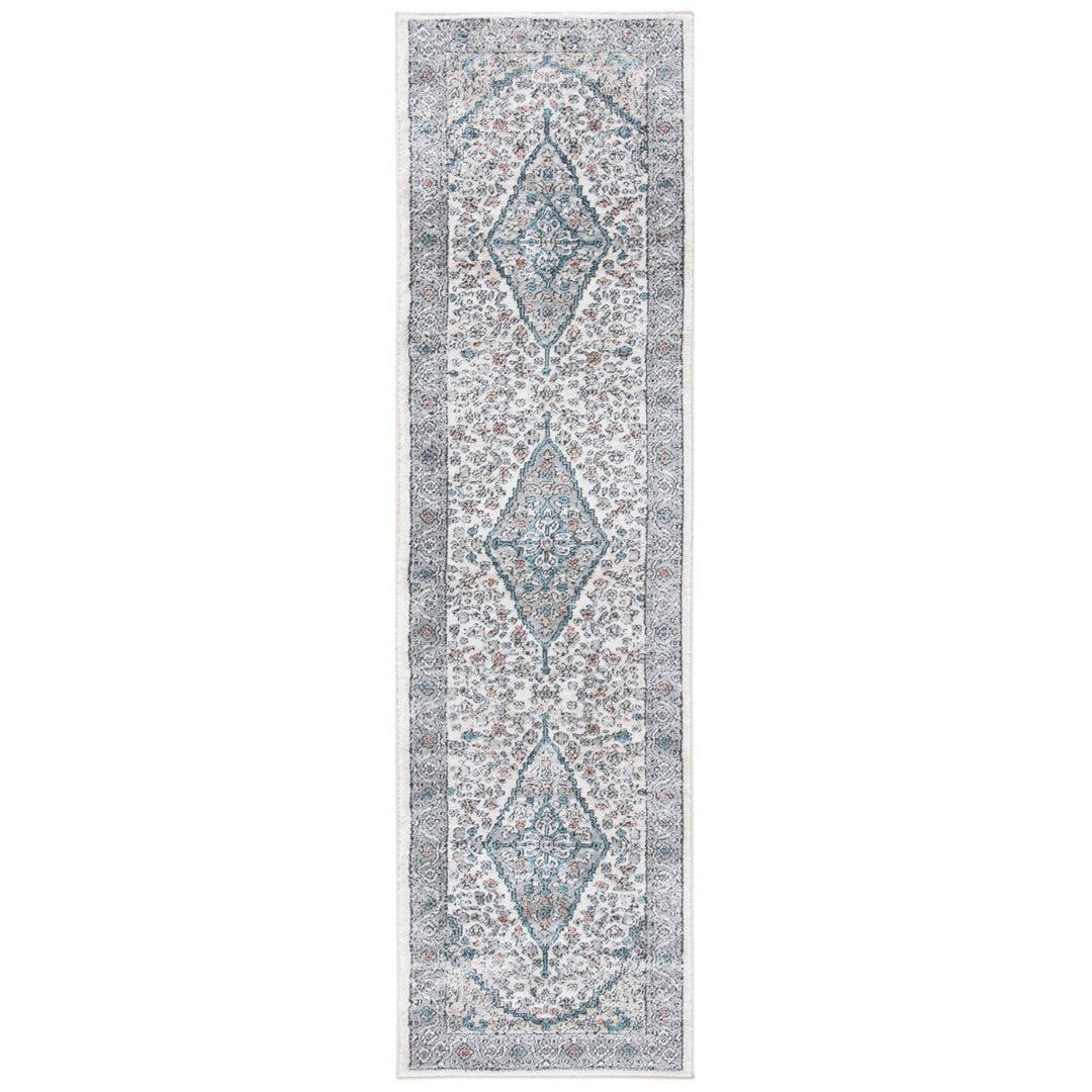 SAFAVIEH Oregon Collection ORE876F Grey / Ivory Rug Image 1