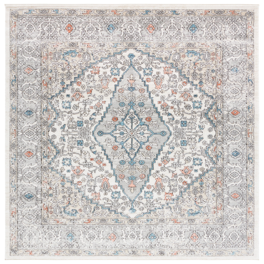 SAFAVIEH Oregon Collection ORE876F Grey / Ivory Rug Image 6