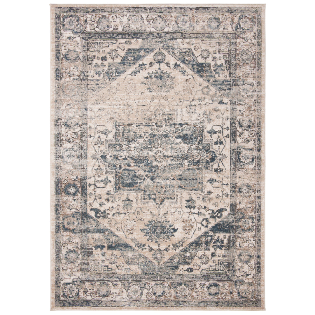 SAFAVIEH Oregon Collection ORE868A Ivory / Blue Rug Image 2