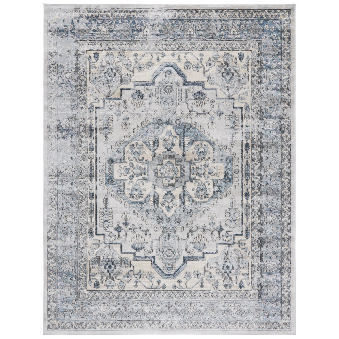 SAFAVIEH Oregon Collection ORE877M Light Blue / Ivory Rug Image 1