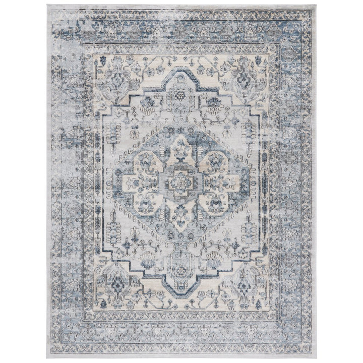 SAFAVIEH Oregon Collection ORE877M Light Blue / Ivory Rug Image 1