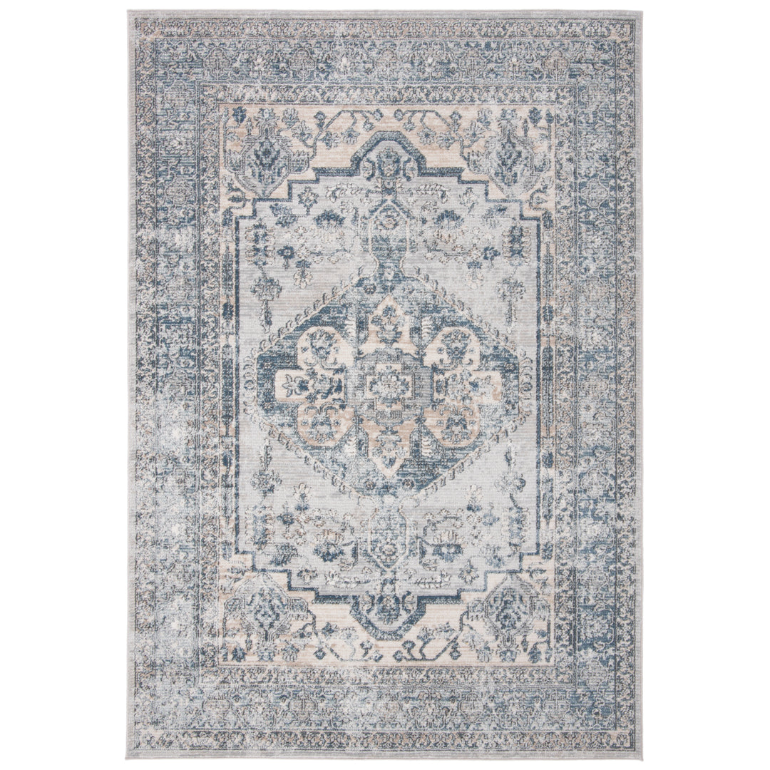 SAFAVIEH Oregon Collection ORE877M Light Blue / Ivory Rug Image 3