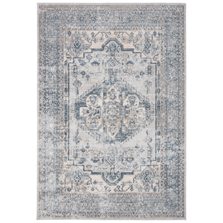 SAFAVIEH Oregon Collection ORE877M Light Blue / Ivory Rug Image 3