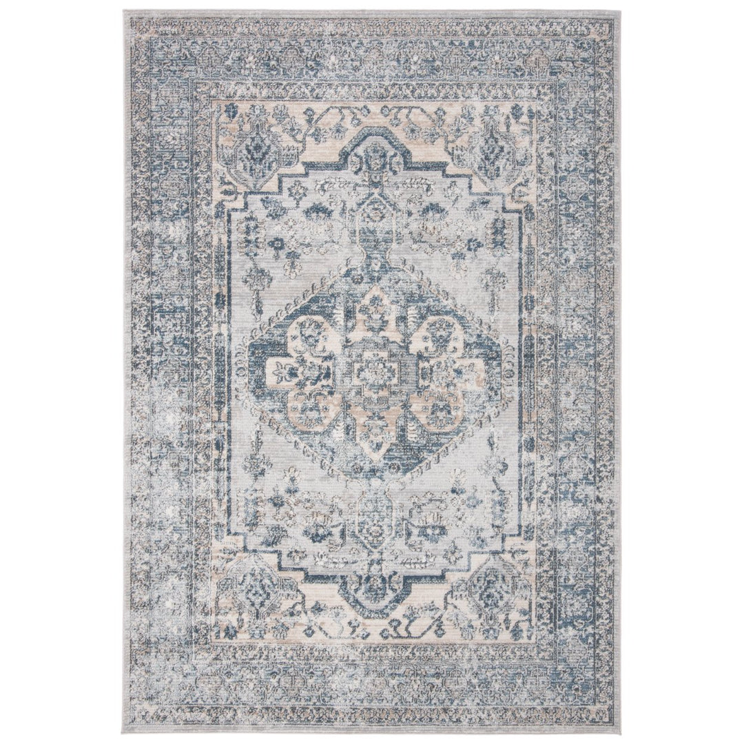 SAFAVIEH Oregon Collection ORE877M Light Blue / Ivory Rug Image 1