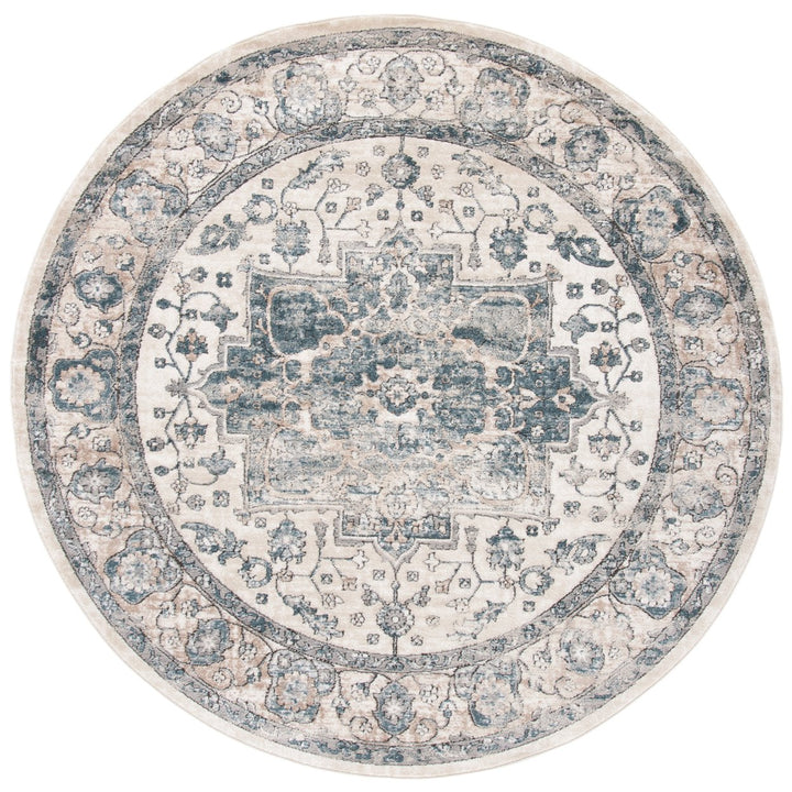 SAFAVIEH Oregon Collection ORE868A Ivory / Blue Rug Image 4